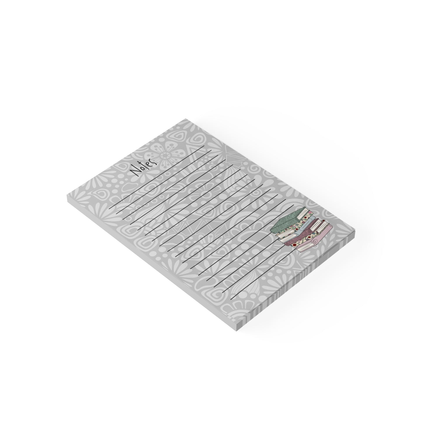 Flower Book Stack Notepad