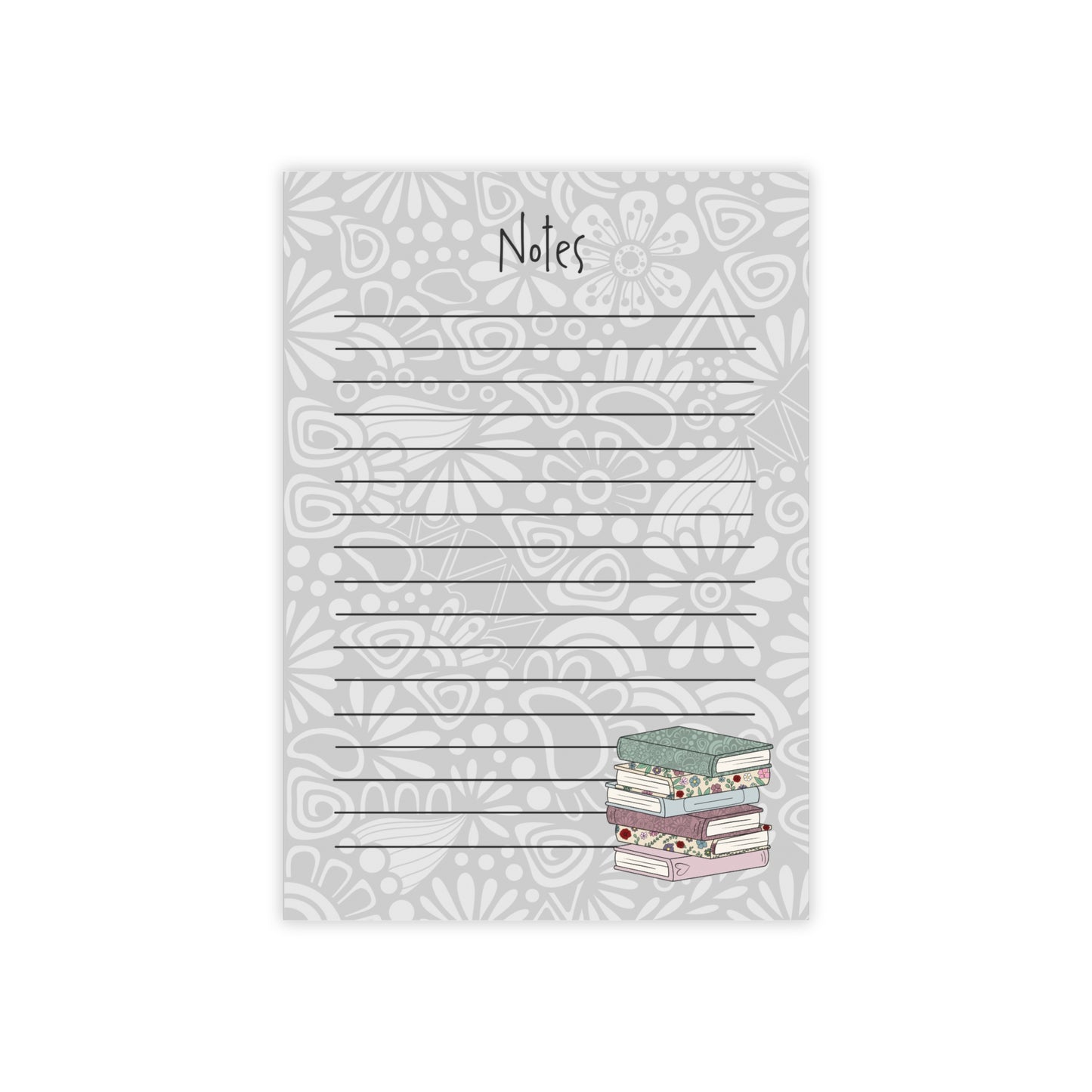 Flower Book Stack Notepad