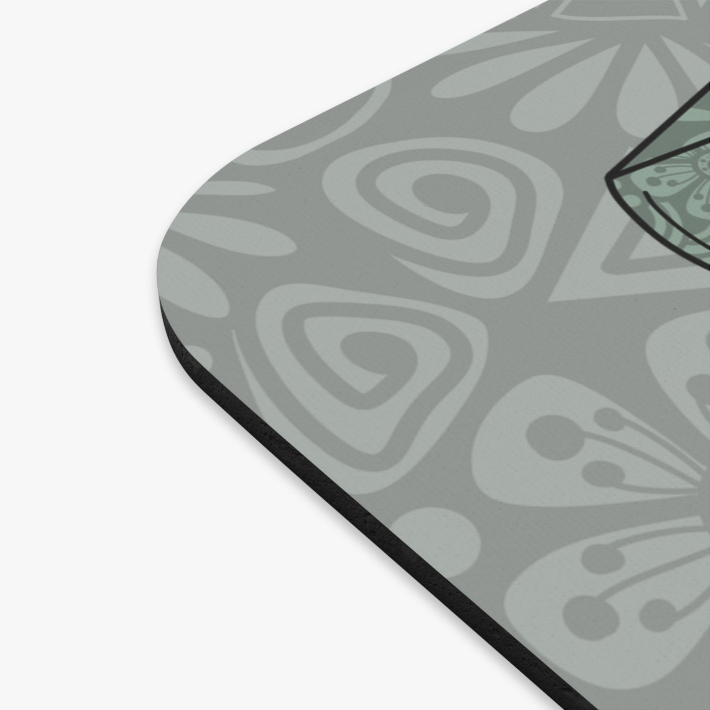 Sage Flower Book Stack Mousepad