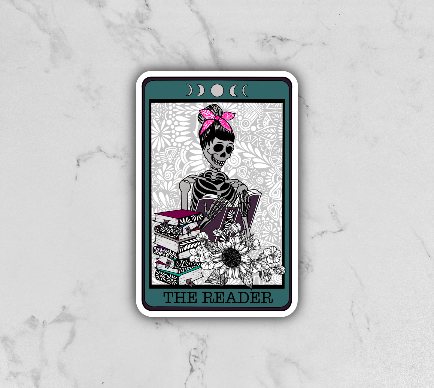 The Reader Tarot Waterproof Sticker