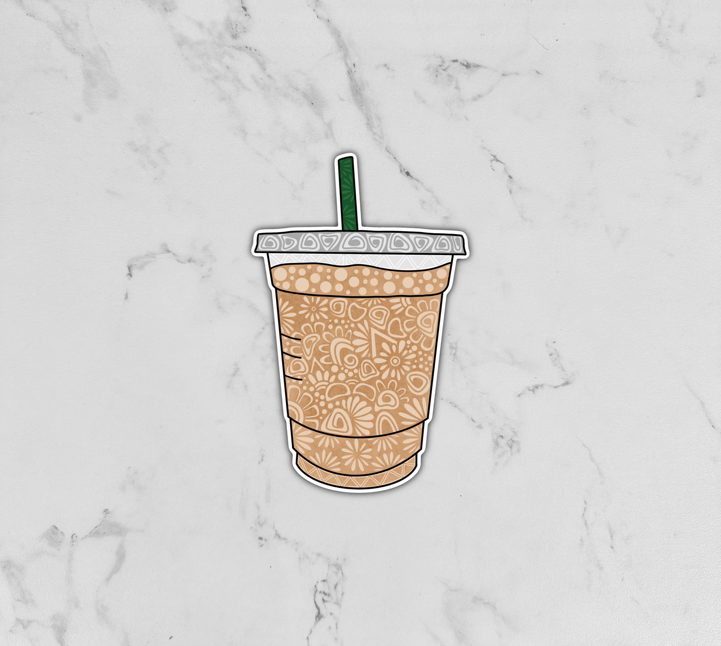 Iced Coffee Waterproof Sticker