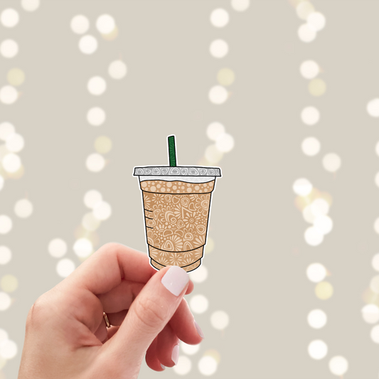 Iced Coffee Waterproof Sticker