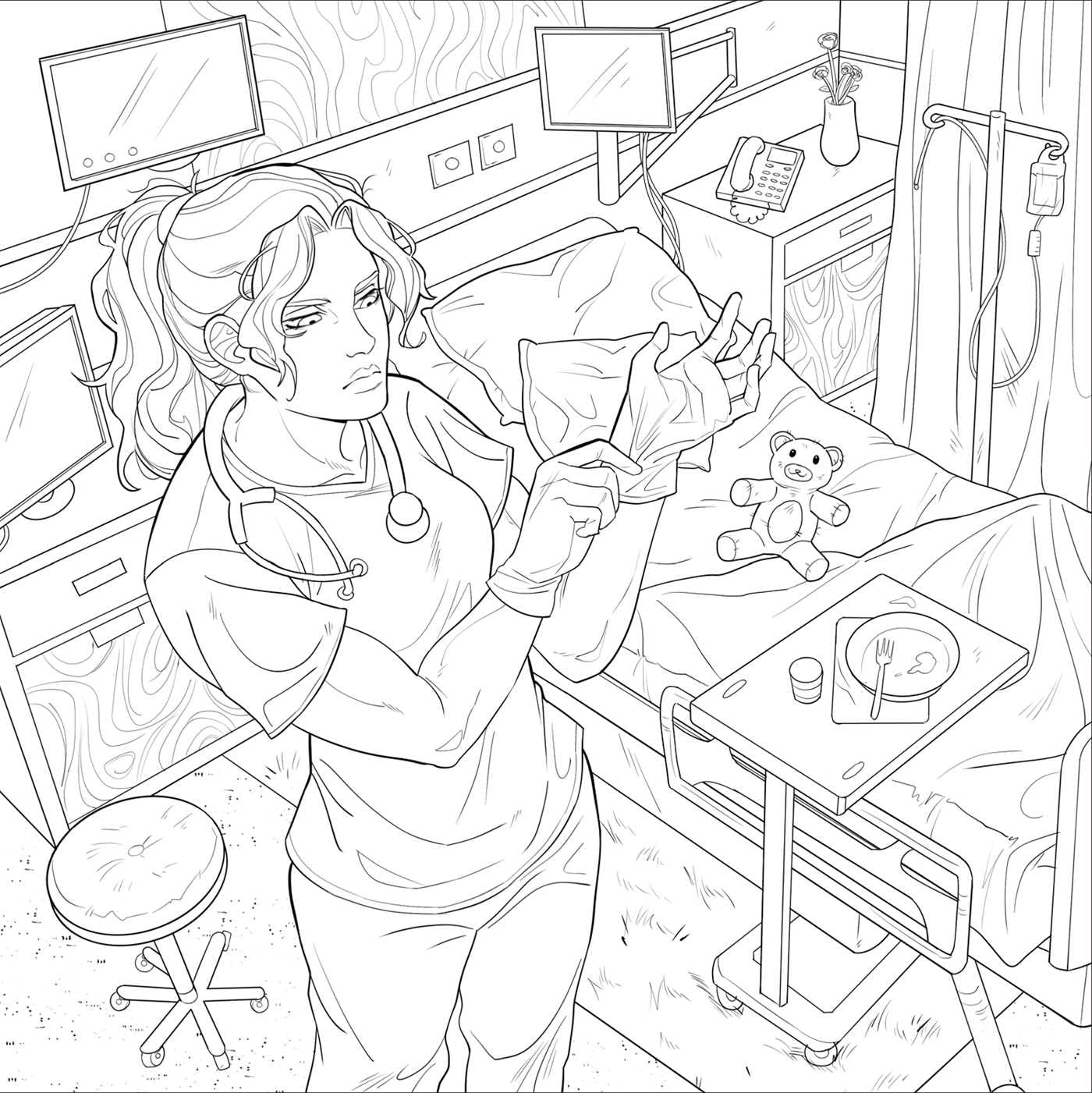 Lights Out: The Official Coloring Book