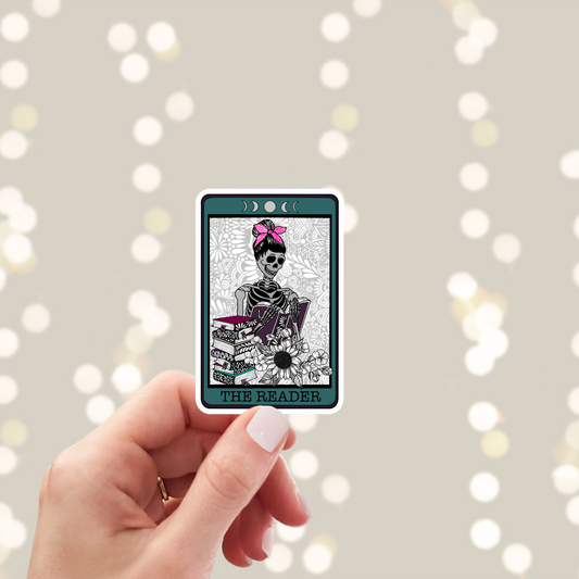 The Reader Tarot Waterproof Sticker